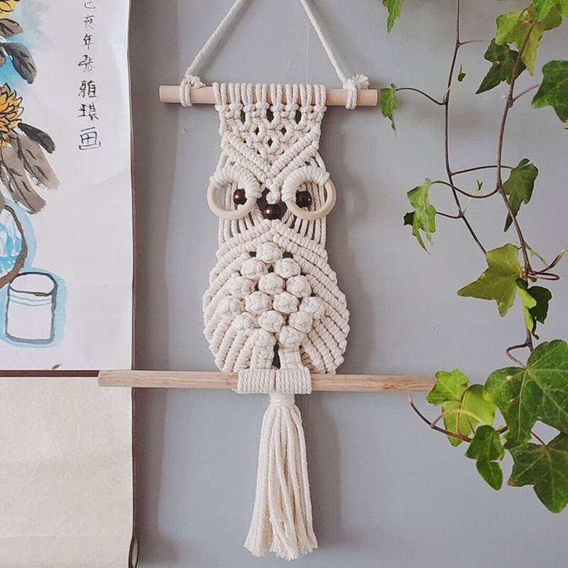 Makraame seinaripp Boho gobelään Kootud Böömimaa seinakaunistus Käsitsi valmistatud kodukaunistus korteri jaoks Magamistoa Elutoa veranda