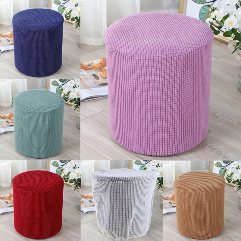 Apvalus osmanų užvalkalas vaflinis žakardo aksominis pėdų užvalkalas elastinga apsauga