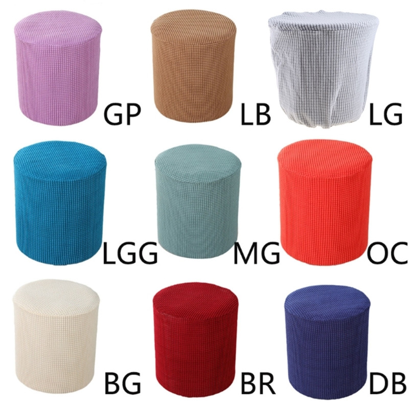 Apvalus osmanų užvalkalas vaflinis žakardo aksominis pėdų užvalkalas elastinga apsauga