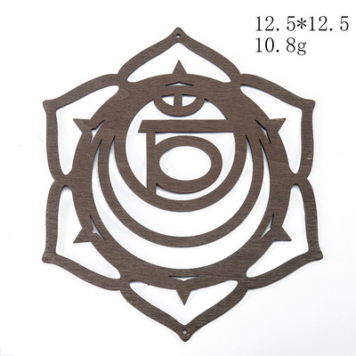 Drveni geometrijski lotos na zidu Viseći Yoga Mandala Uzorak Meditacija Iscjeljivanje Wellness Muzej Mural Zidni ukras doma
