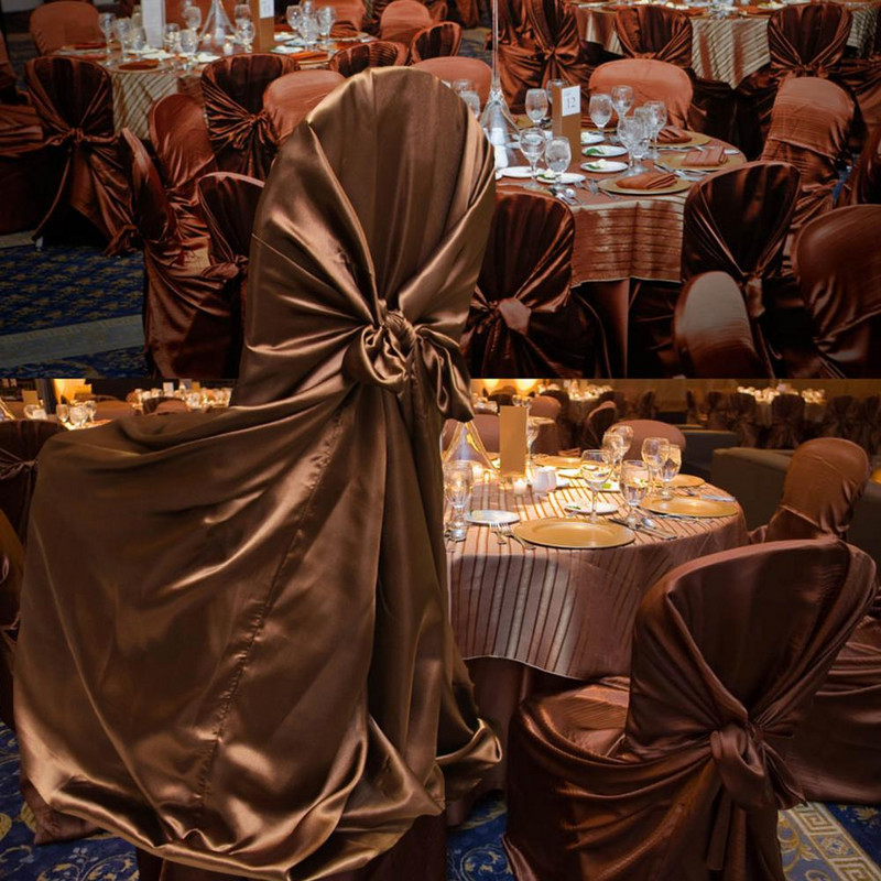 Skaists krēsla aizsargs, satīna krēsla pārvalks, noņemams ar svārkiem aizmuguri, krēsla pārvalks, aizsargs