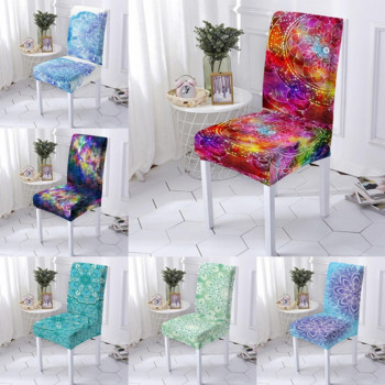 Mandala εμπριμέ κάλυμμα καρέκλας ελαστικό ελαστικό καλύμματα καρέκλας καθισμάτων Καλύμματα καρέκλας γραφείου Παντόφλες καρέκλας γραφείου Εστιατόριο Banquet Hotel Διακόσμηση σπιτιού