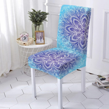 Mandala εμπριμέ κάλυμμα καρέκλας ελαστικό ελαστικό καλύμματα καρέκλας καθισμάτων Καλύμματα καρέκλας γραφείου Παντόφλες καρέκλας γραφείου Εστιατόριο Banquet Hotel Διακόσμηση σπιτιού