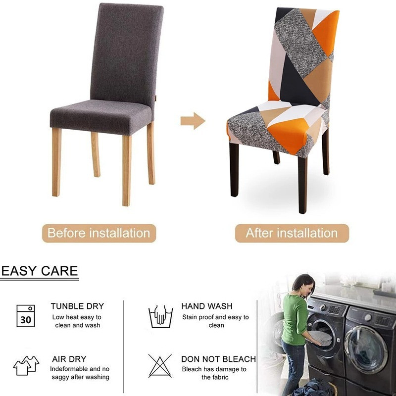 Huse pentru scaune elastice cu imprimeu mandala Huse pentru scaune elastice pentru scaune de birou Huse pentru scaune pentru restaurant, pentru banchete, pentru hotel, pentru decorarea casei