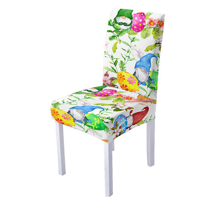 3D Flower Gnomes Print krēsla pārvalks ēdamistabas spandeksa krēslu pārvalki ar augstu atzveltni viesistabas ballīšu mājas dekorēšanai