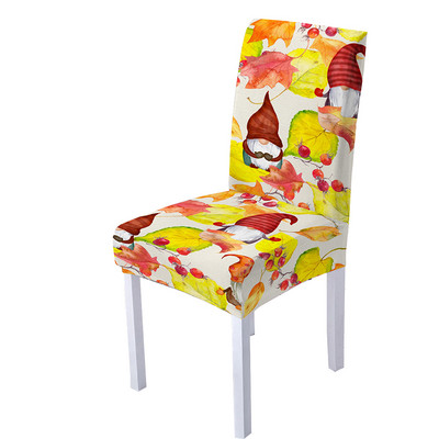 3D Flower Gnomes Print krēsla pārvalks ēdamistabas spandeksa krēslu pārvalki ar augstu atzveltni viesistabas ballīšu mājas dekorēšanai