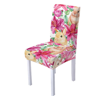 3D Flower Gnomes Print krēsla pārvalks ēdamistabas spandeksa krēslu pārvalki ar augstu atzveltni viesistabas ballīšu mājas dekorēšanai