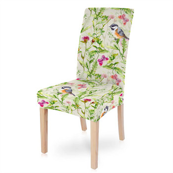 spandex ελαστικό λουλουδάτο κάλυμμα καρέκλας πουλιού για τραπεζαρία πλήρως τυλιγμένο κάλυμμα καρέκλας γάμου καρέκλες δεξιώσεων ξενοδοχείου housse de chaise