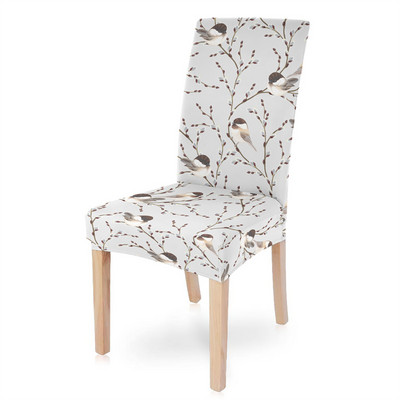 spandekss elastīgs ziedu putnu krēsla pārvalks ēdamistabai pilnībā iesaiņots kāzu krēsla pārvalks viesnīcas banketu krēsli housse de chaise