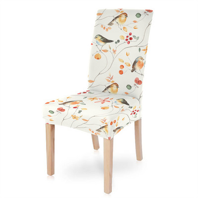 spandekss elastīgs ziedu putnu krēsla pārvalks ēdamistabai pilnībā iesaiņots kāzu krēsla pārvalks viesnīcas banketu krēsli housse de chaise