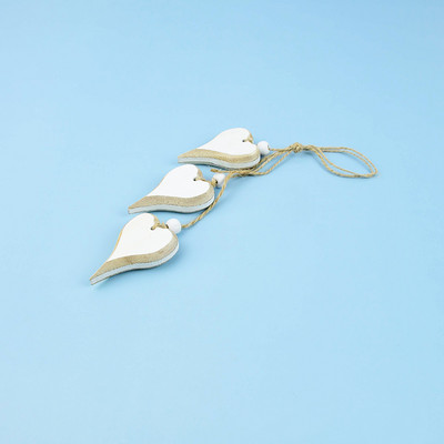 Koka sirds kulons, piekarināms rotājums, amatniecības piederumi kāzu labvēlības dāvana Valentīna dienas noformējums