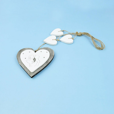 Koka sirds kulons, piekarināms rotājums, amatniecības piederumi kāzu labvēlības dāvana Valentīna dienas noformējums