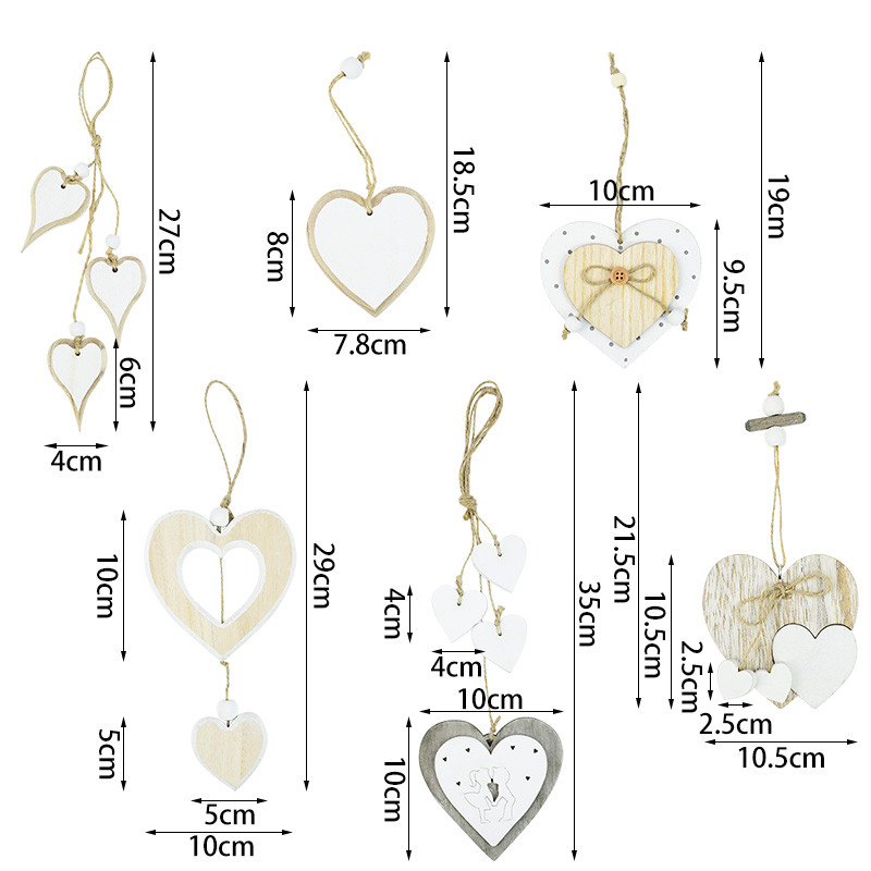 Koka sirds kulons, piekarināms rotājums, amatniecības piederumi kāzu labvēlības dāvana Valentīna dienas noformējums