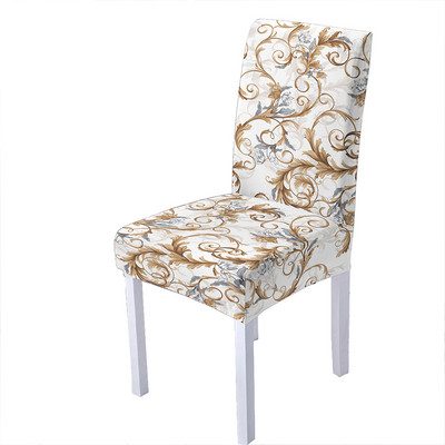 Baroka ziedu apdruka Elastīgs krēsla pārvalks Spandekss krēsla pārvalks Strech Virtuves krēsli Sēdekļu pārvalki Sākums Viesnīcas banketu dekorēšana