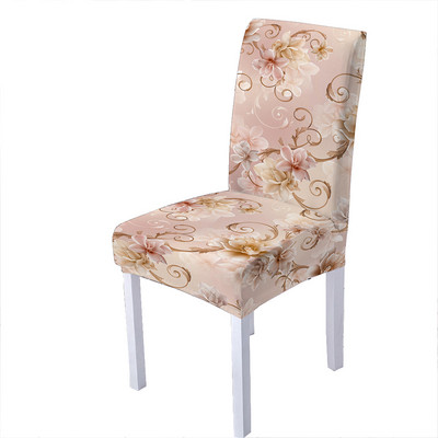 Baroka ziedu apdruka Elastīgs krēsla pārvalks Spandekss krēsla pārvalks Strech Virtuves krēsli Sēdekļu pārvalki Sākums Viesnīcas banketu dekorēšana