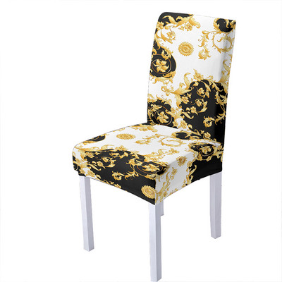 Baroka ziedu apdruka Elastīgs krēsla pārvalks Spandekss krēsla pārvalks Strech Virtuves krēsli Sēdekļu pārvalki Sākums Viesnīcas banketu dekorēšana