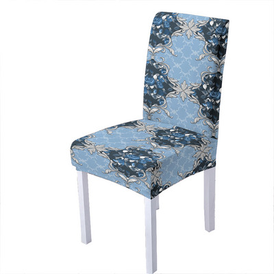 Baroka ziedu apdruka Elastīgs krēsla pārvalks Spandekss krēsla pārvalks Strech Virtuves krēsli Sēdekļu pārvalki Sākums Viesnīcas banketu dekorēšana