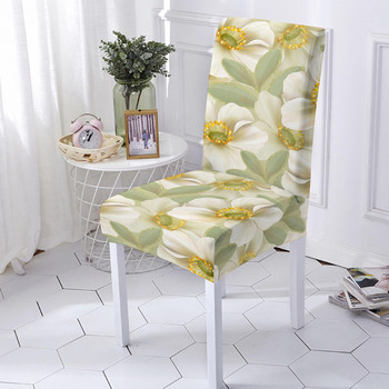 Pretty Flower Print Ελαστικό κάλυμμα καρέκλας Spandex Slipcover καρέκλας Strech σκαμπό κουζίνας Καλύμματα καθισμάτων Home Hotel Decoration Decoration