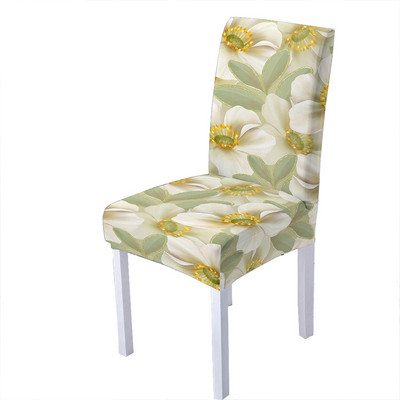 Pretty Flower Print Ελαστικό κάλυμμα καρέκλας Spandex Slipcover καρέκλας Strech σκαμπό κουζίνας Καλύμματα καθισμάτων Home Hotel Decoration Decoration