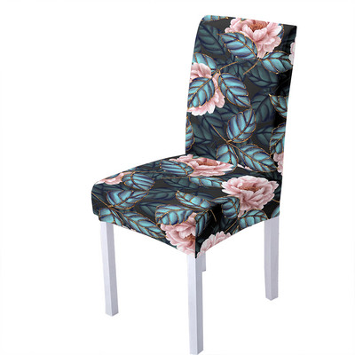 Pretty Flower Print Ελαστικό κάλυμμα καρέκλας Spandex Slipcover καρέκλας Strech σκαμπό κουζίνας Καλύμματα καθισμάτων Home Hotel Decoration Decoration