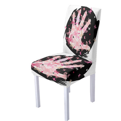 3D Butterfly Spandex tooli kate söögitoale Love Heart Print Tooli katted kõrge seljaga elutoa peo jaoks kodukaunistamiseks
