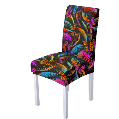 3D Butterfly Spandex tooli kate söögitoale Love Heart Print Tooli katted kõrge seljaga elutoa peo jaoks kodukaunistamiseks