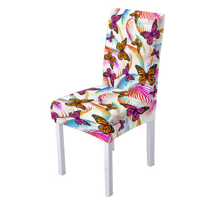3D Butterfly Spandex tooli kate söögitoale Love Heart Print Tooli katted kõrge seljaga elutoa peo jaoks kodukaunistamiseks