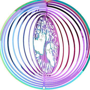 Χρώμα ντεγκραντέ Δέντρο της Ζωής Άνεμος Στρόβιλος Στρόβιλος Άνεμος Κουδούνια Catcher Σπιράλ Μπάλα Γάντζος Κρεμαστό Κρεμαστό Διακόσμηση κήπου Κρεμαστό κήπο