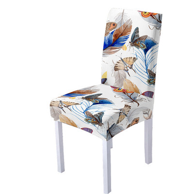 Κάλυμμα καρέκλας Butterfly Spandex για τραπεζαρία Τρισδιάστατη φλοράλ στάμπα Καρέκλες Καλύμματα Ψηλή πλάτη για Διακόσμηση σπιτιού για πάρτι σαλονιού