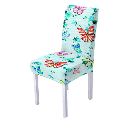 Κάλυμμα καρέκλας Butterfly Spandex για τραπεζαρία Τρισδιάστατη φλοράλ στάμπα Καρέκλες Καλύμματα Ψηλή πλάτη για Διακόσμηση σπιτιού για πάρτι σαλονιού