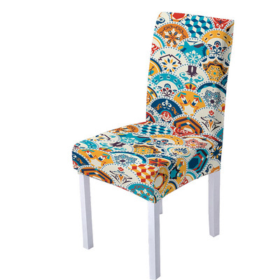 Bohēmijas mandalas spandeksa krēslu pārvalks ēdamistabai Etniskie krēslu pārvalki ar augstu atzveltni viesistabas ballīšu mājas dekorēšanai