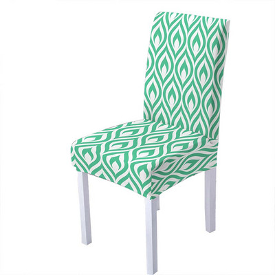 Fashion Poker Spandex Κάλυμμα Καρέκλας Τραπεζαρίας Γεωμετρικά Καλύμματα Καρέκλες Ψηλή Πλάτη για Διακόσμηση Σπιτιού για Πάρτι Σαλονιού