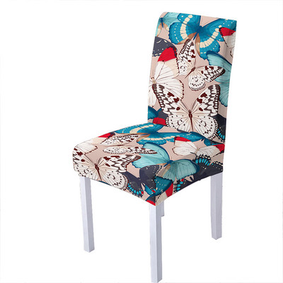 3D Butterfly Print Spandeksa krēsla pārvalks ēdamistabai Vasaras krēslu pārvalki ar augstu atzveltni viesistabas ballītēm kāzu dekorēšanai