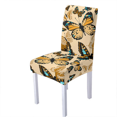 3D Butterfly Print Spandeksa krēsla pārvalks ēdamistabai Vasaras krēslu pārvalki ar augstu atzveltni viesistabas ballītēm kāzu dekorēšanai