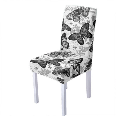 3D Butterfly Print Spandeksa krēsla pārvalks ēdamistabai Vasaras krēslu pārvalki ar augstu atzveltni viesistabas ballītēm kāzu dekorēšanai
