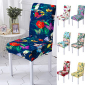 Butterfly spandeksa krēsla pārvalks ēdamistabas 3D ziedu apdrukas krēslu pārvalki ar augstu atzveltni viesistabas ballīšu mājas dekorēšanai