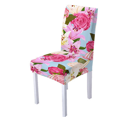 Butterfly spandeksa krēsla pārvalks ēdamistabas 3D ziedu apdrukas krēslu pārvalki ar augstu atzveltni viesistabas ballīšu mājas dekorēšanai