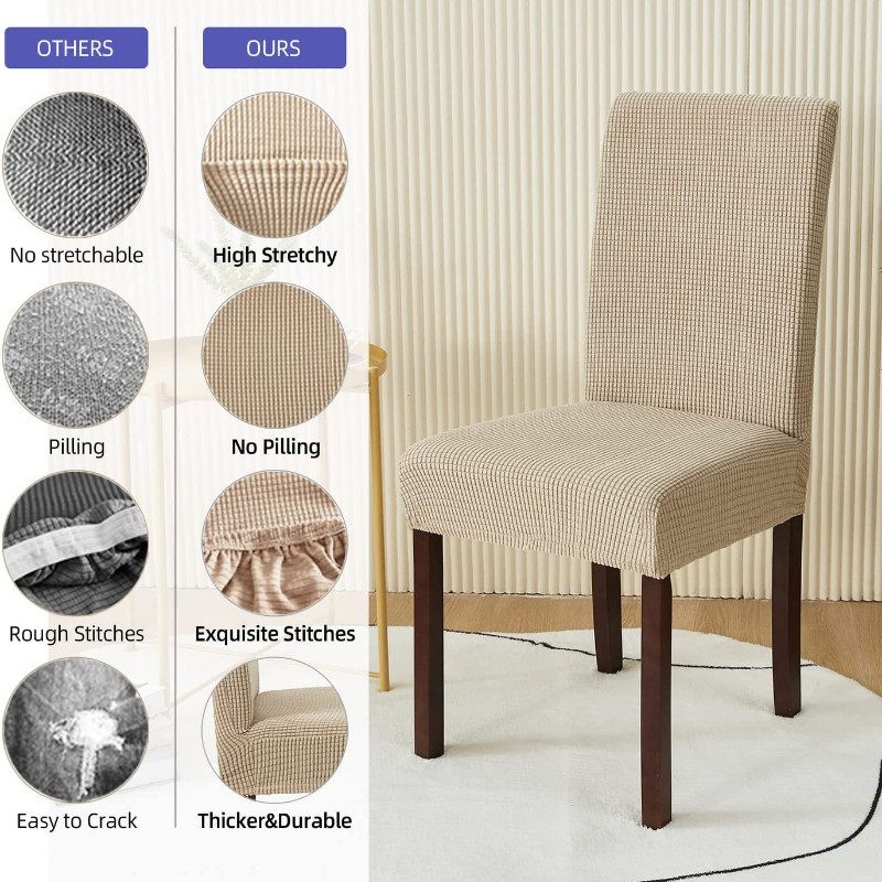 Ζακάρ καλύμματα καρέκλας Stretch Parsons Slipcovers καρέκλας Αποσπώμενο προστατευτικό καρέκλας που πλένεται για το σπίτι του ξενοδοχείου Εστιατόριο συμπόσιο μπιζέλι