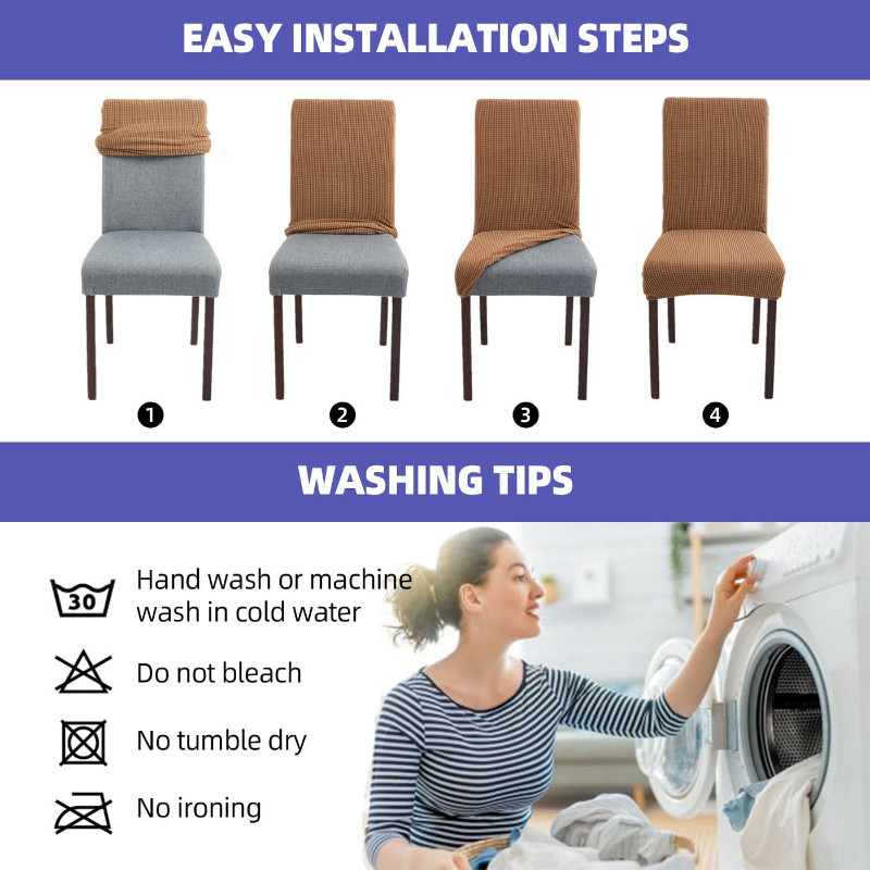 Ζακάρ καλύμματα καρέκλας Stretch Parsons Slipcovers καρέκλας Αποσπώμενο προστατευτικό καρέκλας που πλένεται για το σπίτι του ξενοδοχείου Εστιατόριο συμπόσιο μπιζέλι