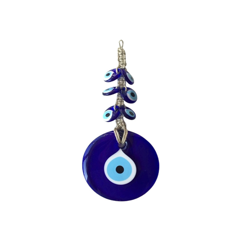 Lucky Eye Glass Blue Turkish Evil Eye pakabukas ant sienos pakabinamas kelių spalvų karoliukai rankų darbo papuošimas namų svetainei automobiliui