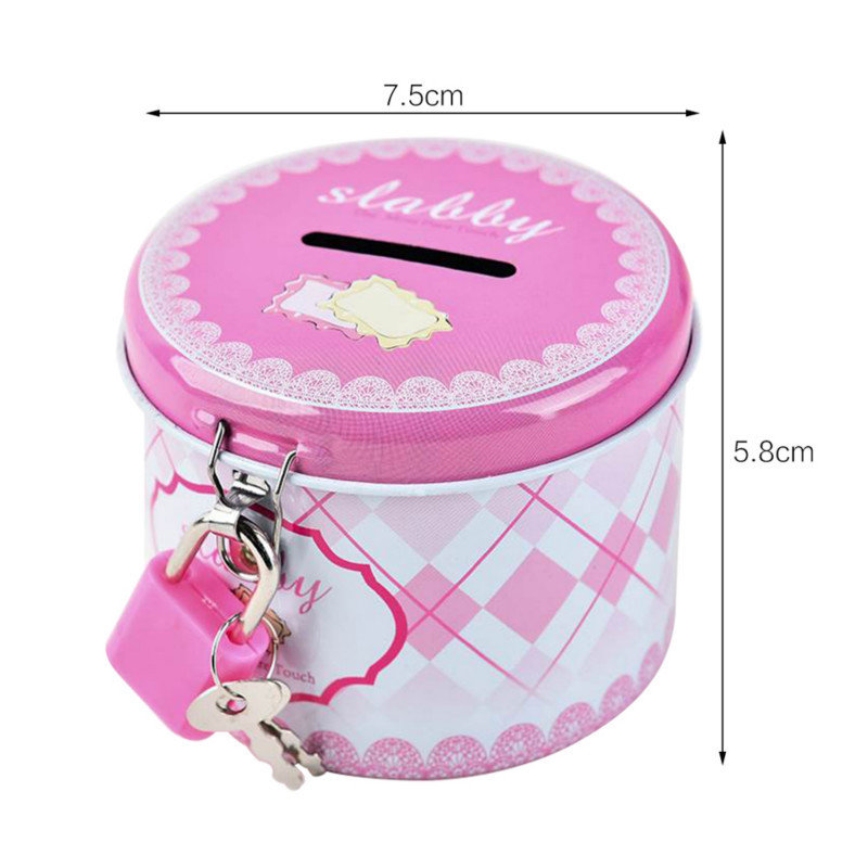 Kutija u obliku kuće Sef za pohranu novčića Okrugla slatka kasica prasica Kutija za novac s metalnom bravom i ključem Kutija za pohranu iz crtića Rođendanski dar NOVO