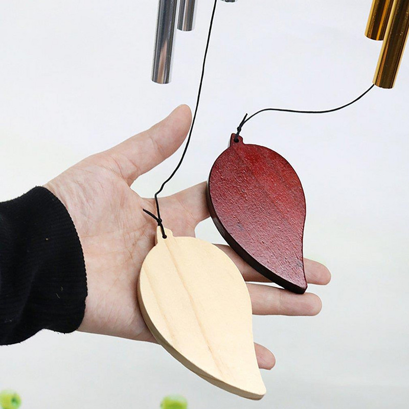 Szélcsengő kültéri 30 hüvelykes 6 rozsdaálló alumínium csövek fából készült szélcsengő Romantikus emlékszélcsengő otthoni kerti teraszhoz