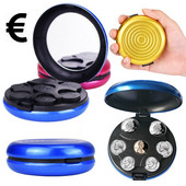 Apvalus USD/Euro monetų dalytuvas monetų laikymo piniginės piniginės laikikliai laikymo dėžutė aliuminio lydinio plastiko monetų piniginės piniginės laikikliai