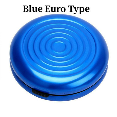 Apvalus USD/Euro monetų dalytuvas monetų laikymo piniginės piniginės laikikliai laikymo dėžutė aliuminio lydinio plastiko monetų piniginės piniginės laikikliai