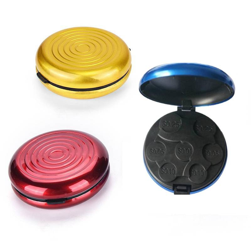 Apvalus USD/Euro monetų dalytuvas monetų laikymo piniginės piniginės laikikliai laikymo dėžutė aliuminio lydinio plastiko monetų piniginės piniginės laikikliai