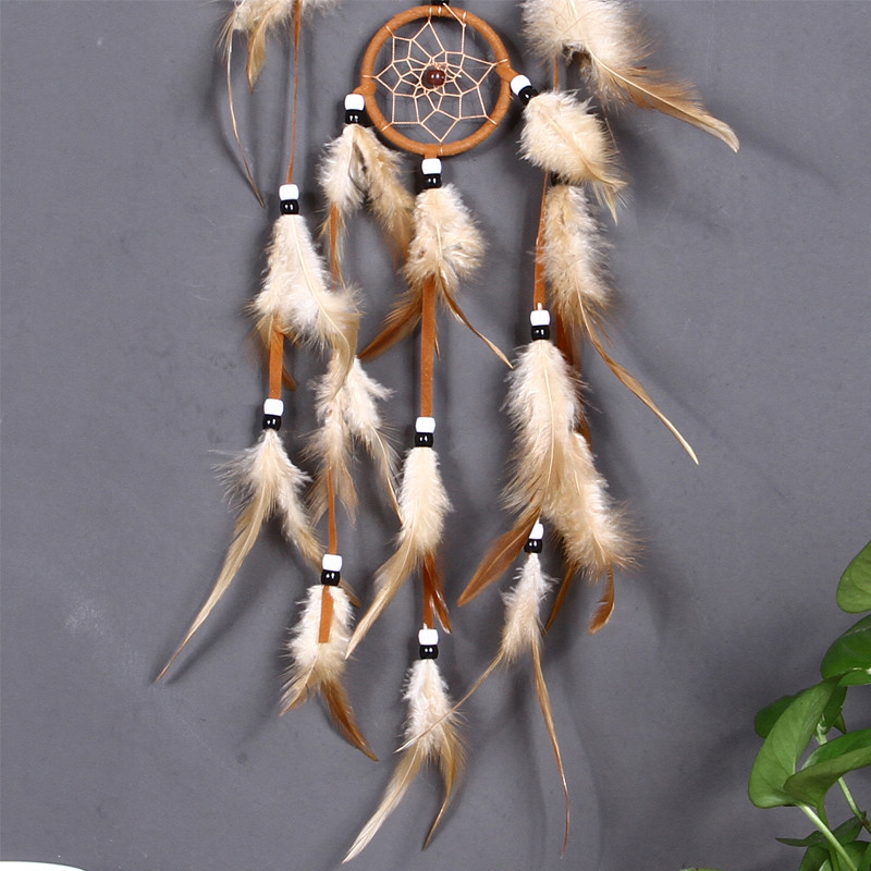 Vintage mājas dekorēšana Retro spalvas sapņu ķērājs spalvas piekārtas pie sienas sapņu ķērāji aušanas dekori Dāvanas automašīnu istabas dekorēšanai