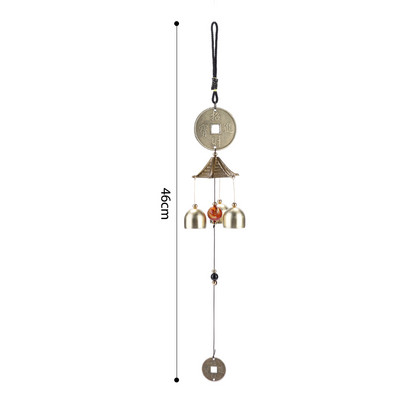Ρετρό Wind Chime Yard Garden Κινεζική ανατολίτικη τυχερή μεταλλική κρεμαστή καμπάνες ανέμου Διακοσμητικά μπαλκονιού Τουριστική διακόσμηση
