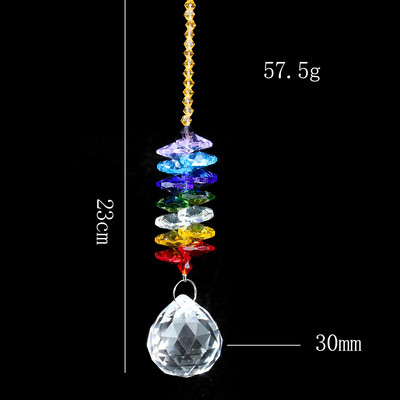Nerūsējošā tērauda metāla spirāle, rotējoša kristāla bumba, vēja zvani, eņģeļa asaras, kristāla prizma, saules ķērējs, piekarināms automašīnas piekarināmais mājas dekors