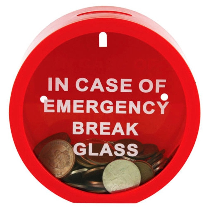 1PCS Кутии за пари Творчески спешни животоспасяващи касички Кутии за пари Буркан Кутия за съхранение на монети за пари в евро GBP Декорация на дома