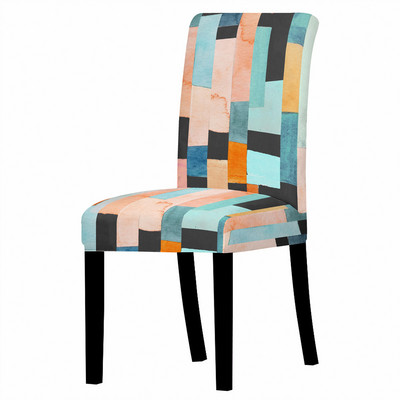 Ģeometriskā raksta elastīgs krēsla pārvalks Spandekss ēdamistabas krēsla pārvalks viesnīcas restorāna mājas dekorēšanai krēsla aizsargs